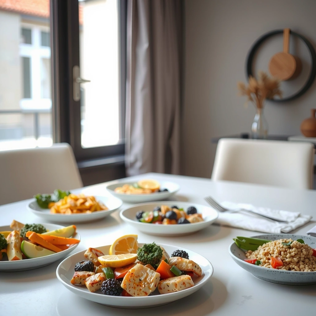 Υγιεινά γεύματα σε πιάτα